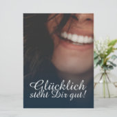 Carte Glücklich steht Dir intestin ! - Blau (Debout devant)