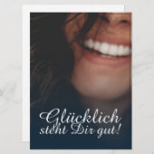 Carte Glücklich steht Dir intestin ! - Blau (Devant / Derrière)