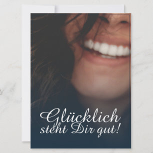 Carte Glücklich steht Dir intestin ! - Blau