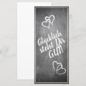 Carte Glücklich steht Dir intestin ! - im Kreidetafelsti (Devant / Derrière)