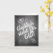 Carte Glücklich steht Dir intestin ! - im Kreidetafelsti (Fleur jaune)