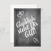Carte Glücklich steht Dir intestin ! - im Kreidetafelsti (Devant / Derrière)