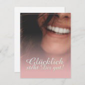 Carte Glücklich steht Dir intestin ! - Rosé (Devant / Derrière)