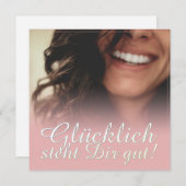 Carte Glücklich steht Dir intestin ! - Rosé (Devant / Derrière)
