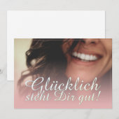 Carte Glücklich steht Dir intestin ! - Rosé (Devant / Derrière)