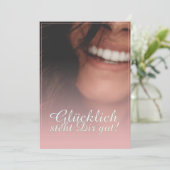Carte Glücklich steht Dir intestin ! - Rosé (Debout devant)