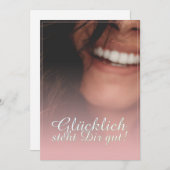 Carte Glücklich steht Dir intestin ! - Rosé (Devant / Derrière)