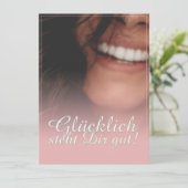 Carte Glücklich steht Dir intestin ! - Rosé (Debout devant)