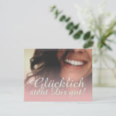 Carte Glücklich steht Dir intestin ! - Rosé (Debout devant)