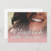 Carte Glücklich steht Dir intestin ! - Rosé (Devant / Derrière)