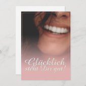 Carte Glücklich steht Dir intestin ! - Rosé (Devant / Derrière)