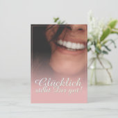 Carte Glücklich steht Dir intestin ! - Rosé (Debout devant)