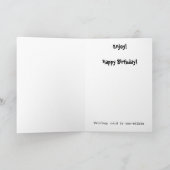 Carte Gluten Dairy Sugar Soy Carb Gratuit Amusant Annive (Intérieur)