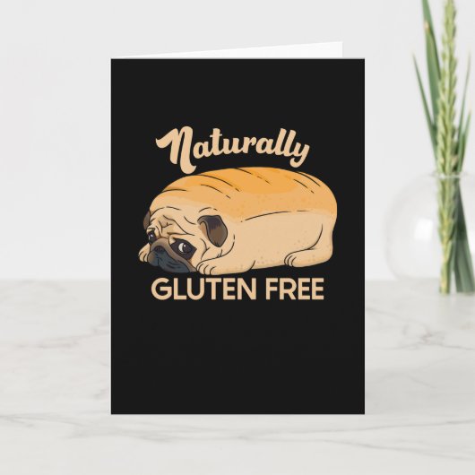 CARTE GLUTEN FREE CUTE CARLIN PAIN (Devant)