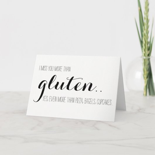 Carte Gluten-Free Miss You Card (Devant)