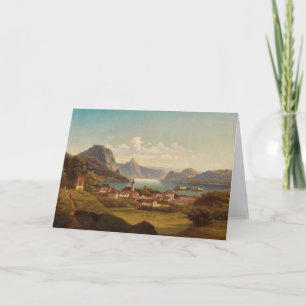 Carte Gmunden mit Schloss Ort Johann Wilhelm Jankowsky