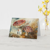 Carte gnome aquarelle (Fleur jaune)
