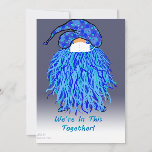 Carte Gnome Bleue : Nous sommes ensemble (Devant)
