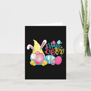 Carte Gnome Chasse aux oeufs de Pâques Gnomes Bunny Joye