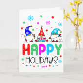 Carte Gnome Colorful Cute Joyeux Fêtes Noël (Fleur jaune)