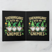 Carte Gnome de la Fête de la Saint-Patrick Chanceux Trèf (Intérieur)