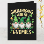 Carte Gnome de la Fête de la Saint-Patrick Chanceux Trèf (Fleur jaune)