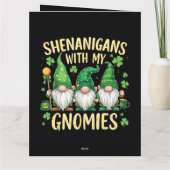 Carte Gnome de la Fête de la Saint-Patrick Chanceux Trèf (Dos)