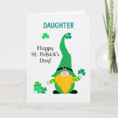 Carte Gnome de la fille St Patrick's Fun Leprechau (Devant)