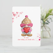 💖 Carte Gnome de la Saint-Valentin (Debout devant)