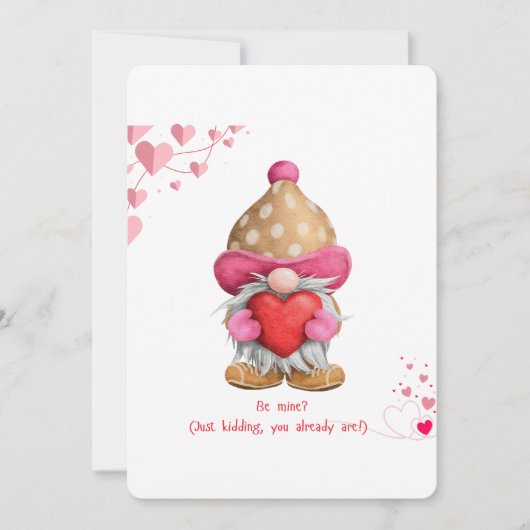 💖 Carte Gnome de la Saint-Valentin (Devant)