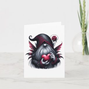 Carte Gnome de la Saint-Valentin gothique 