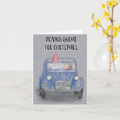 Carte Gnome de Noël à conduire (Fleur jaune)