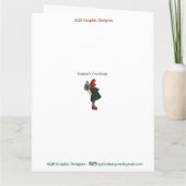 Carte Gnome de Noël Whimsical - Salutation festive (Dos)