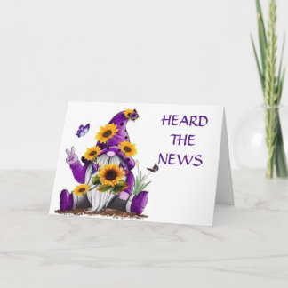 Carte GNOME DIT HEUREUX "70e ANNIVERSAIRE"