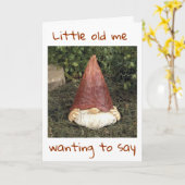 CARTE GNOME DIT QU'IL NE PEUT PAS CACHER COMMENT IL SE S (Fleur jaune)