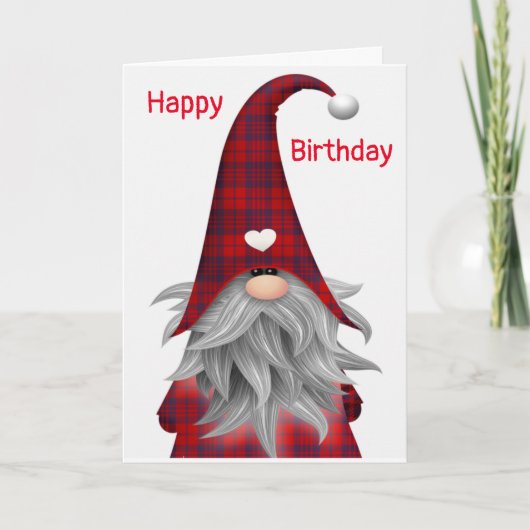 CARTE GNOME EST REMPLIE DE **HEUREUX ANNIVERSAIRE* SOUHA (Devant)