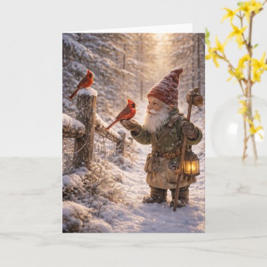 Carte Gnome et Cardinal (Fleur jaune)