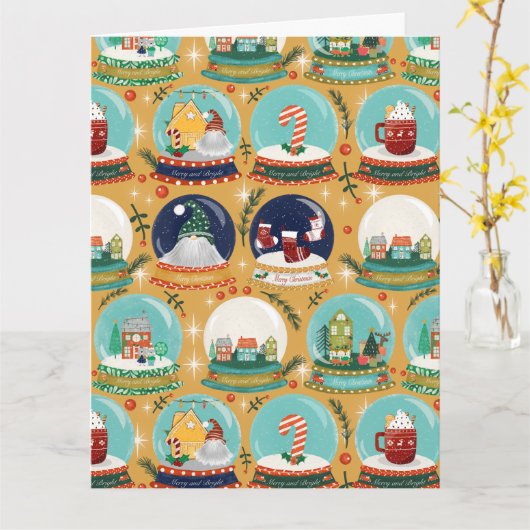 Carte Gnome//Gingerbread House// (Fleur jaune)