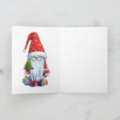 Carte Gnome Gonk De Noël Habillé En Tenue Festive (Intérieur)