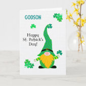 Carte Gnome Leprechaun de Godson St Patrick (Fleur jaune)
