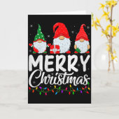 Carte Gnome Merry Christmas Pajamas Matching Family Grou (Fleur jaune)