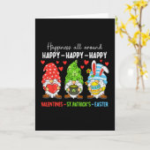 Carte Gnome mignon Saint-Valentin Saint-Patrick Pâques v (Fleur jaune)