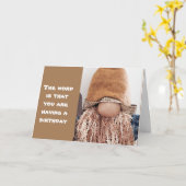 Carte GNOME PENSE QU'IL EST UNE COMIQUE POUR **50ème** A (Fleur jaune)