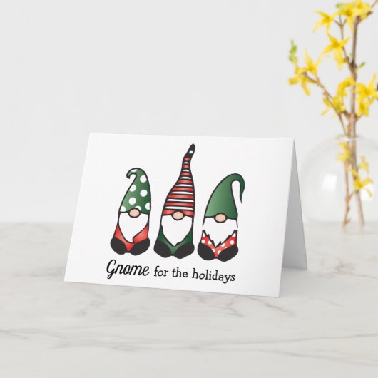 Carte Gnome pour les Holidays (Fleur jaune)