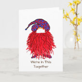 Carte Gnome rouge : Nous sommes ensemble (Fleur jaune)