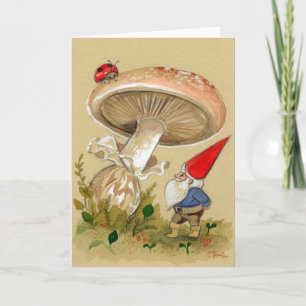 Carte Gnome trouve une coccinelle et un champignon