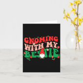 Carte Gnome Twinning With My Ie Funny Matching Christmas (Fleur jaune)