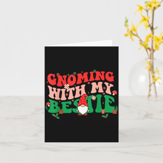 Carte Gnome Twinning With My Ie Funny Matching Christmas (Fleur jaune)