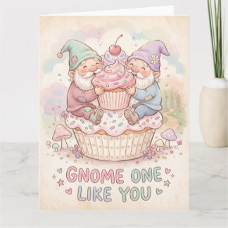 Carte Gnome Un Comme Vous Design De Cupcake De Gnomes Mi