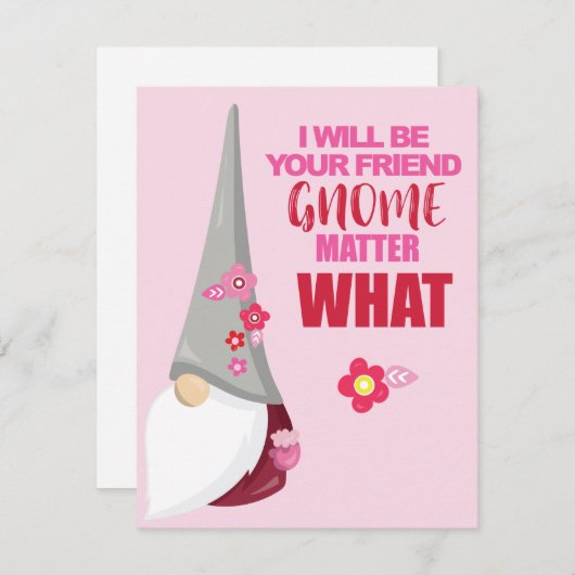 Carte Gnome Valentine's Day (Devant / Derrière)